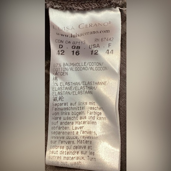 Luisa Cerano Women's soft brown bootcut jeans size 12 - Picture 7 of 11